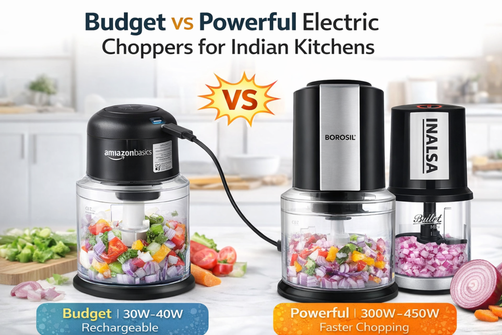 Budget electric chopper vs powerful electric chopper for Indian kitchens