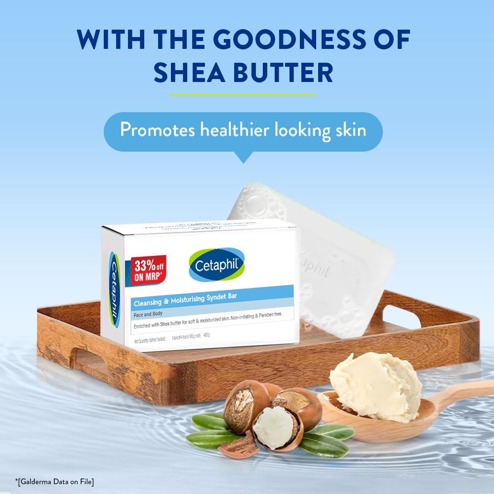 Cetaphil Cleansing Moisturizing Syndet Bar