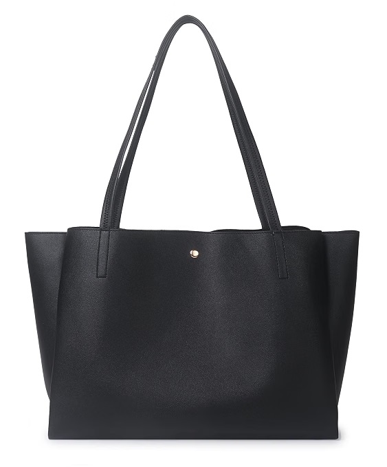 15 Best Handbags Under ₹500 black vegan leather tote handbag for women